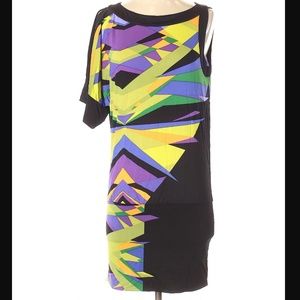 BCBGMaxAzria Bold Colorful Abstract Dress XS